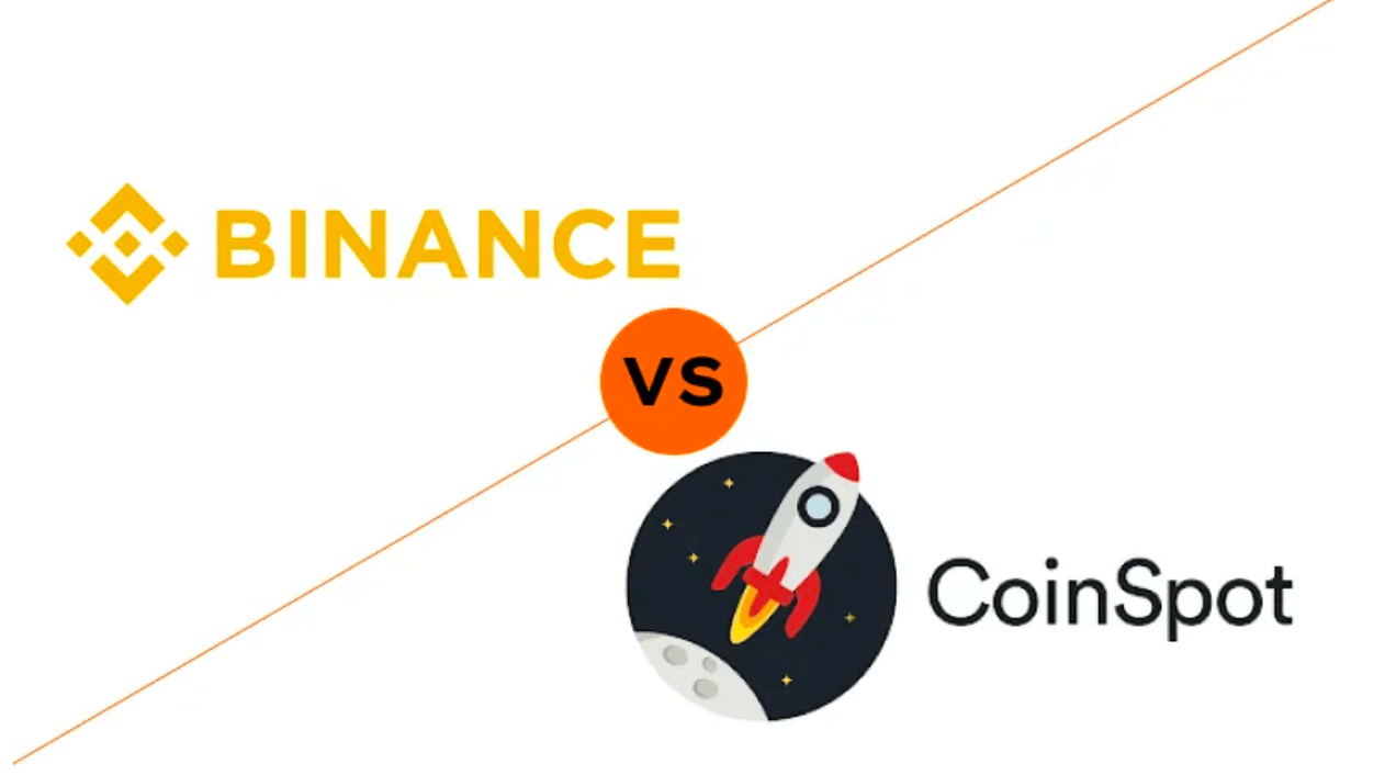 Binance vs Coinspot logos