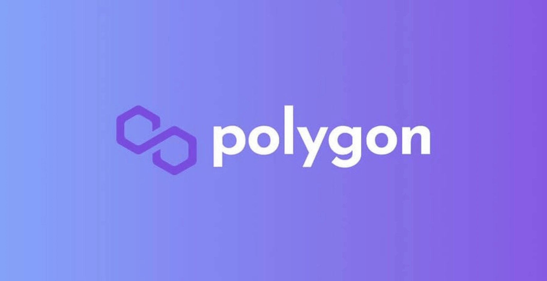 Polygon logo on purple background